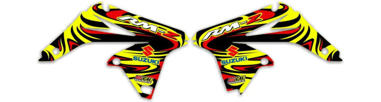 MX Graphics Dirt Bike Decals Suzuki T-7 Ready Made Rad Kit