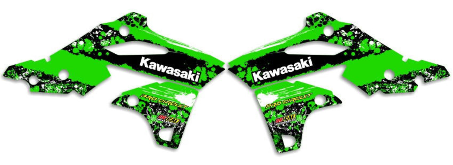 MX Graphics Dirt Bike Decals Kawasaki T-5 Ready Made Rad Kit