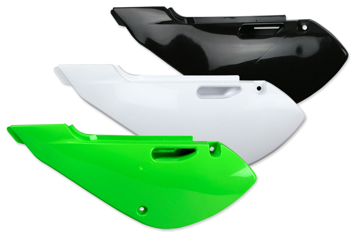 Side Number Plates for 00-25 Kawasaki, Suzuki KLX110, KX65, RM65