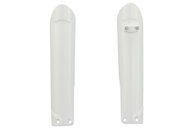 UFO Ceramic White Lower Fork Guards for 08-25 GasGas, Husqvarna, KTM, Sherco EC, EX, EXF, MC, MCF, FC, TC, EXC, EXCF, SMR, SX, SXF, XC, XCF, XCW, SC, SE, SE-R, SCF, SEF, SEF-R