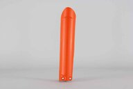 Right Side Polisport Orange Lower Fork Guards replacement plastics for 08-25 GasGas, Husqvarna, KTM, Sherco EC, EX, EXF, MC, MCF, FC, TC, EXC, EXCF, SMR, SX, SXF, XC, XCF, XCW, SC, SE, SE-R, SCF, SEF, SEF-R dirt bikes.