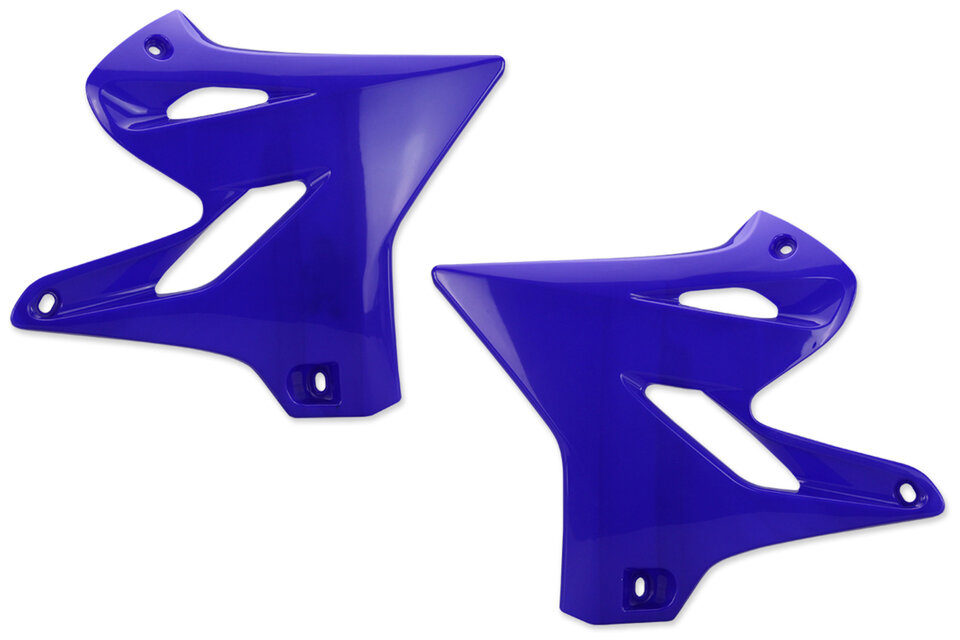 Polisport Blue Radiator Shroud Set replacement plastics for 02-22 Yamaha YZ125, YZ250 dirt bikes