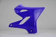 Right Side Polisport Blue Radiator Shroud Set replacement plastics for 02-22 Yamaha YZ125, YZ250 dirt bikes.