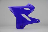 Left Side Polisport Blue Radiator Shroud Set replacement plastics for 02-22 Yamaha YZ125, YZ250 dirt bikes.