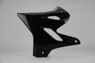 Left Side Polisport Black Radiator Shroud Set replacement plastics for 02-22 Yamaha YZ125, YZ250 dirt bikes.