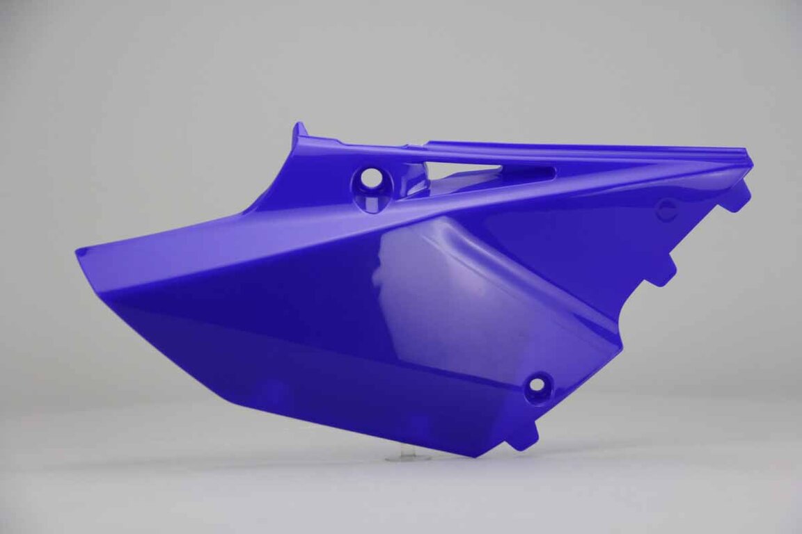 Right Side Polisport Blue Side Number Plates replacement plastics for 02-22 Yamaha YZ125, YZ250 dirt bikes.