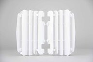 Polisport White Radiator Louvers replacement plastics for 10-13 Yamaha YZ450F dirt bikes 360 view