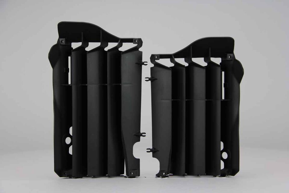 Polisport Black Radiator Louvers replacement plastics for 13-14 Honda CRF450 dirt bikes 360 view