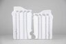 Polisport White Radiator Louvers replacement plastics for 13-14 Honda CRF450 dirt bikes 360 view