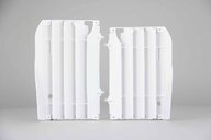 Polisport White Radiator Louvers replacement plastics for 09-12 Honda CRF450 dirt bikes 360 view