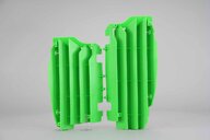 Polisport Green Radiator Louvers replacement plastics for 12-15 Kawasaki KX450F dirt bikes 360 view