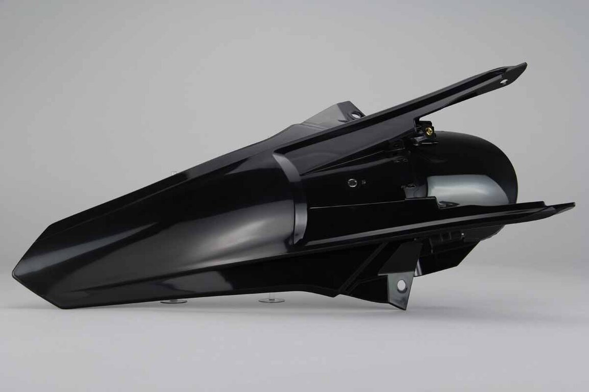 Polisport Black Rear Fender replacement plastics for 15-18 KTM SX, SXF, XC, XCF dirt bikes 360 view