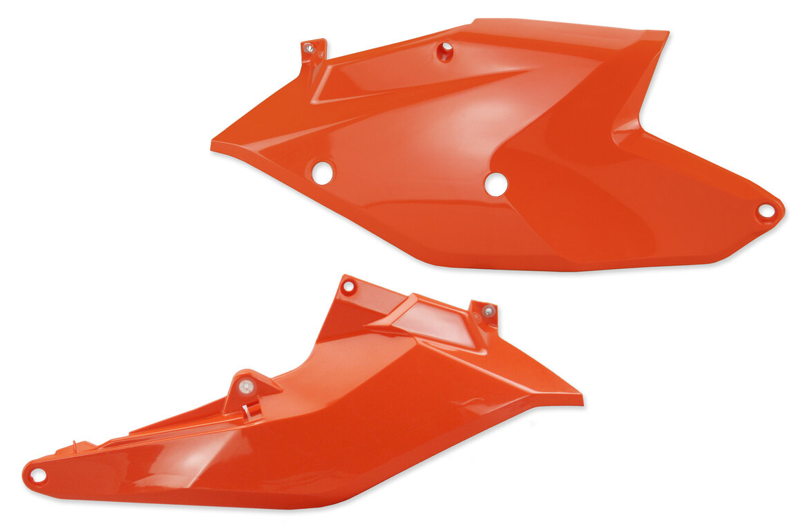 UFO Orange Side Number Plates for 15-22 KTM EXCF, EXC, SX, SXF, XC, XCF, XCW