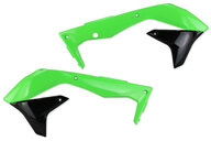 Polisport Green / Black Radiator Shroud Set for 16-18 Kawasaki KX450F