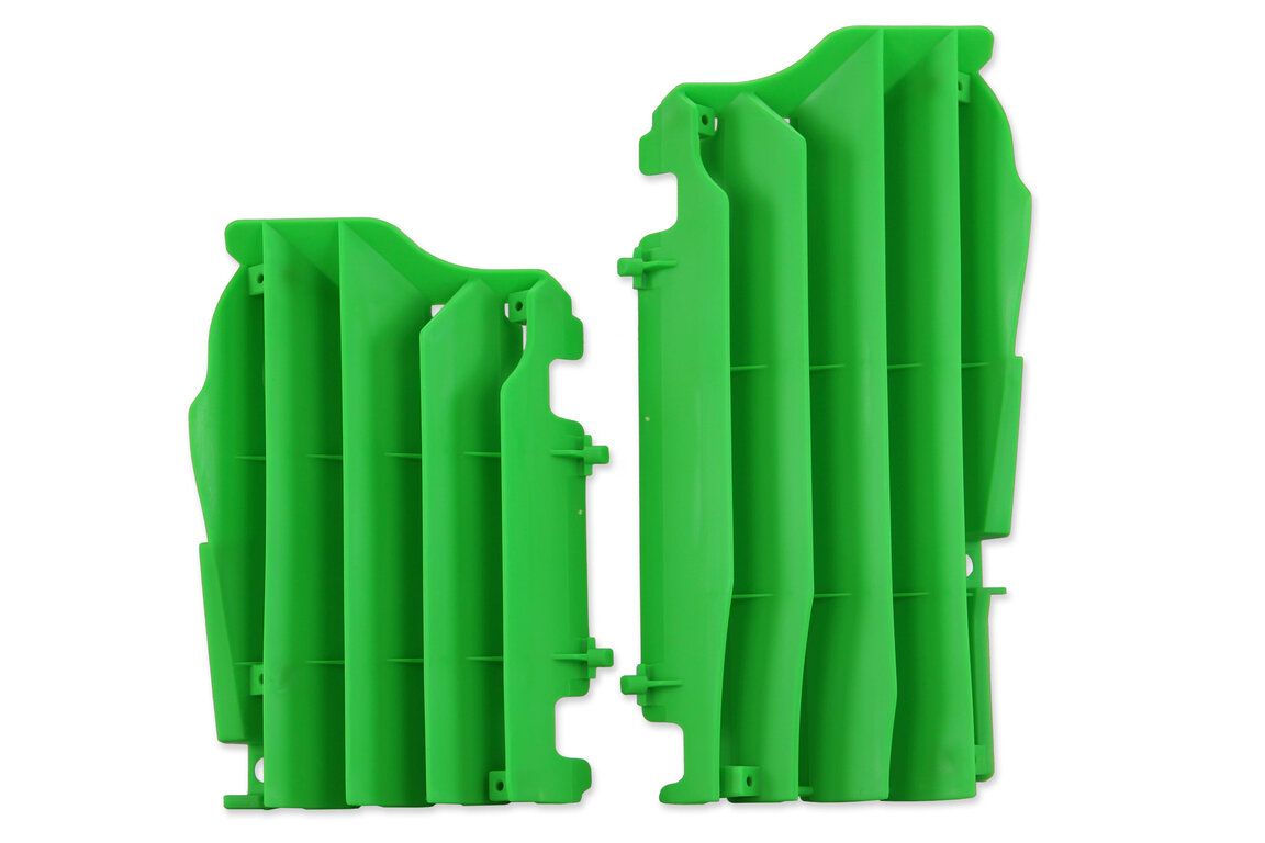 Polisport Green Radiator Louvers for 16-24 Kawasaki KX250F, KX450F