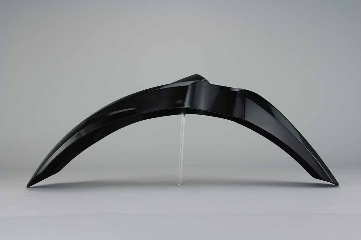 Polisport Black Front Fender replacement plastics for 03-25 Kawasaki KLX, KX, KX250F, KX450F dirt bikes 360 view