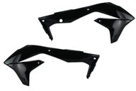 Polisport Black Radiator Shroud Set for 16-18 Kawasaki KX450F