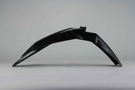 Polisport Black Front Fender replacement plastics for 16-23 Husqvarna FC, FE, FX, TC, TE, TX dirt bikes 360 view