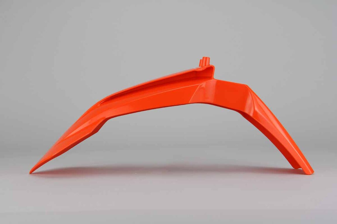 Polisport Orange Front Fender replacement plastics for 16-23 GasGas, KTM MC, SX65 dirt bikes 360 view