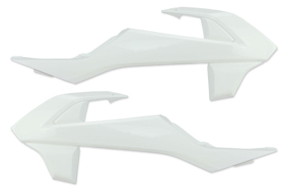 Polisport White Radiator Shroud Set replacement plastics for 16-23 GasGas, KTM MC, SX65 dirt bikes