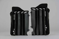 Polisport Black Radiator Louvers replacement plastics for 15-16 Honda CRF450 dirt bikes 360 view