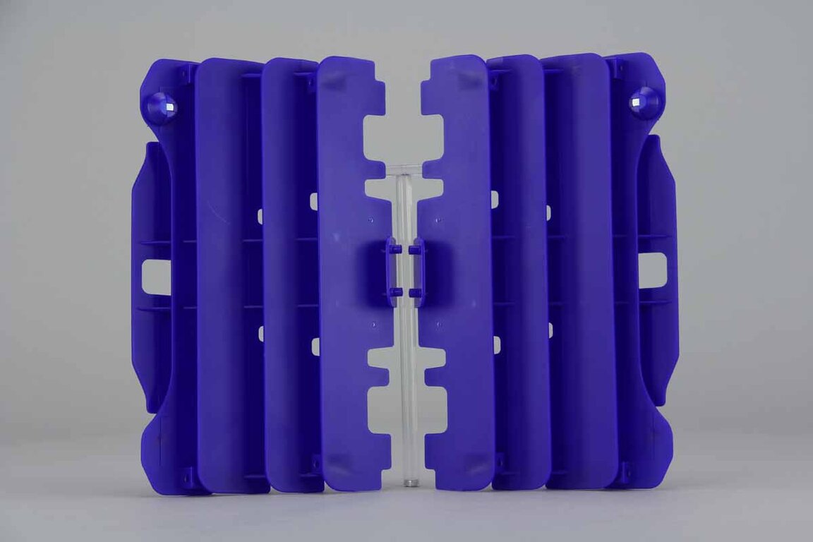 Polisport Blue Radiator Louvers replacement plastics for 07-09 Yamaha YZ250F, YZ450F dirt bikes 360 view