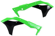 Polisport Green / Black Radiator Shroud Set for 17-20 Kawasaki KX250F