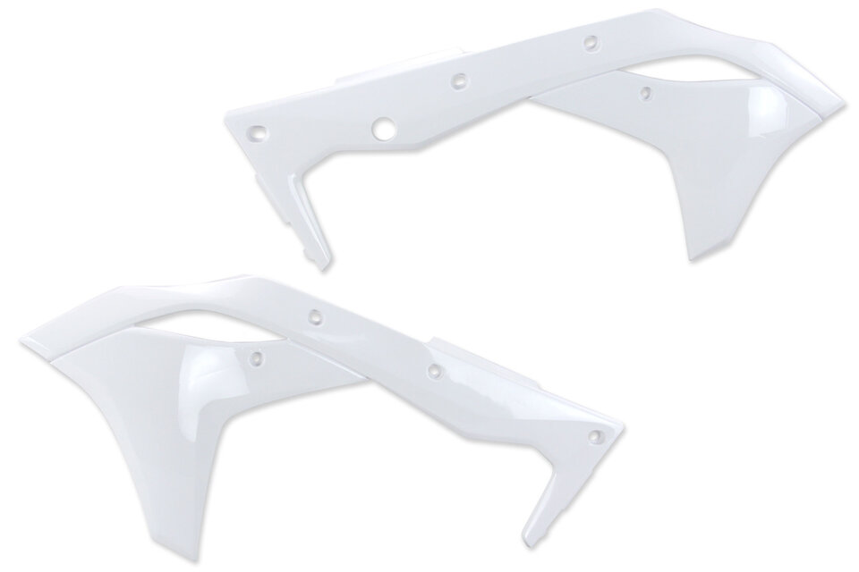 Polisport White Radiator Shroud Set for 17-20 Kawasaki KX250F