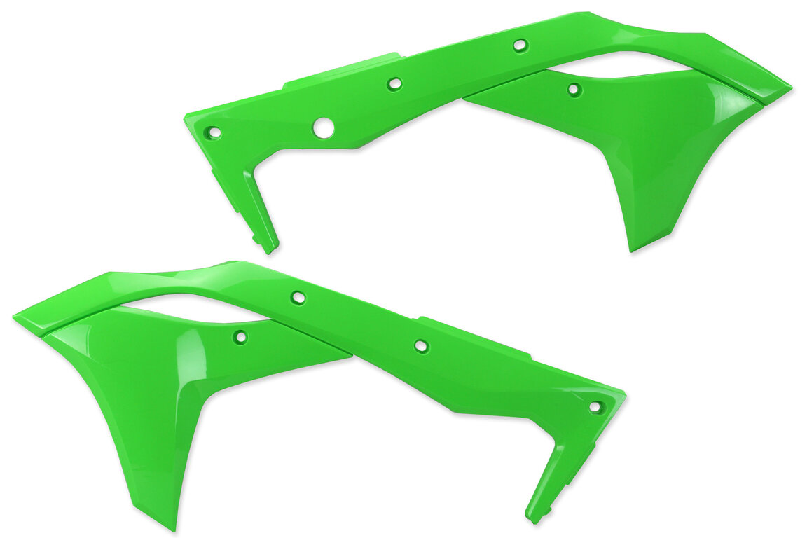 Polisport Green Radiator Shroud Set for 17-20 Kawasaki KX250F