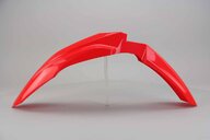 Acerbis Red Front Fender replacement plastics for 17-25 Honda CRF250, CRF450 dirt bikes 360 view