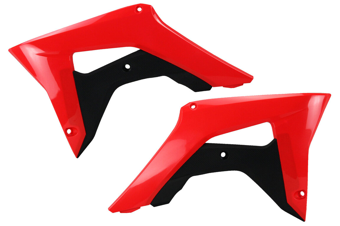 UFO Red / Black Radiator Shroud Set for 17-22 Honda CRF250, CRF450