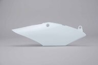 Right Side Polisport White Side Number Plates replacement plastics for 17-22 Honda CRF250, CRF450 dirt bikes.