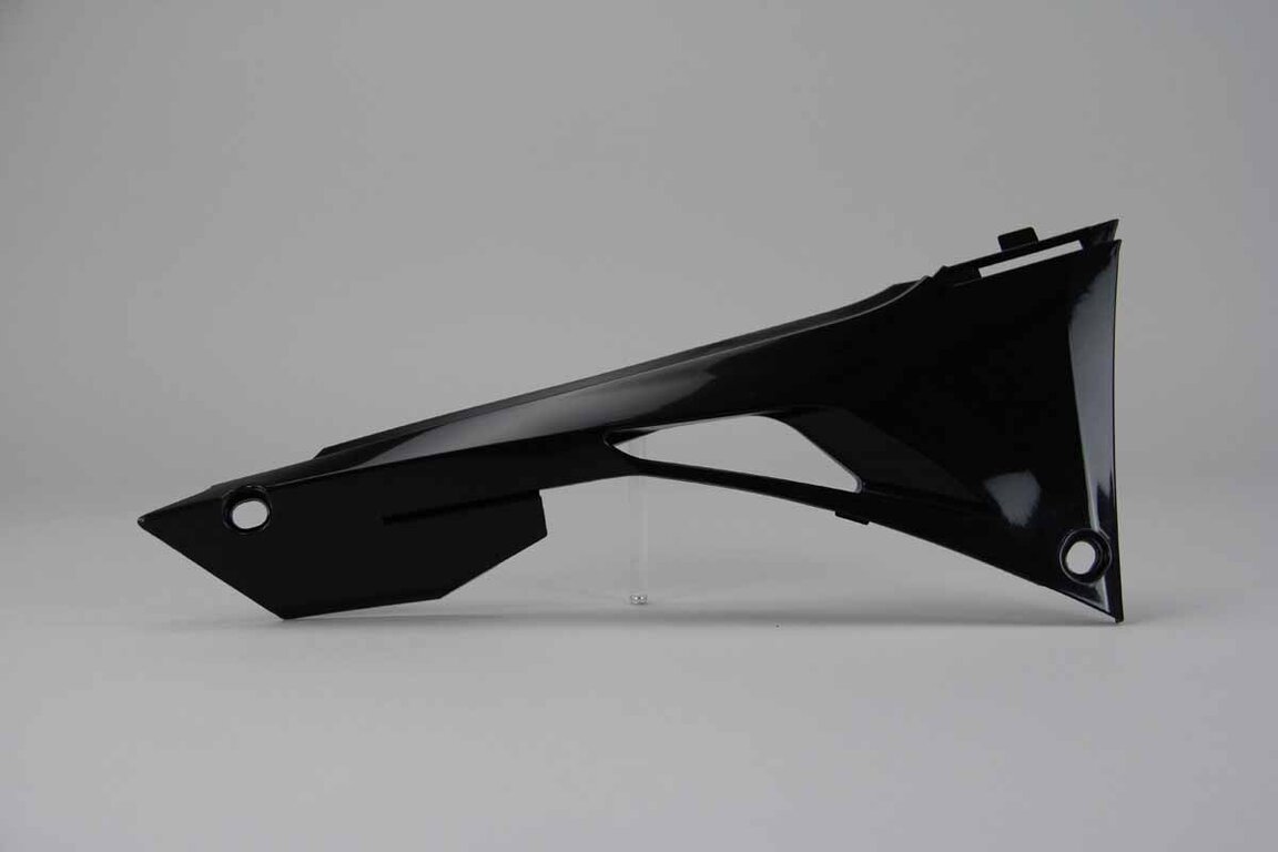 Right Side Acerbis Black Airbox Covers replacement plastics for 17-22 Honda CRF250, CRF450 dirt bikes.