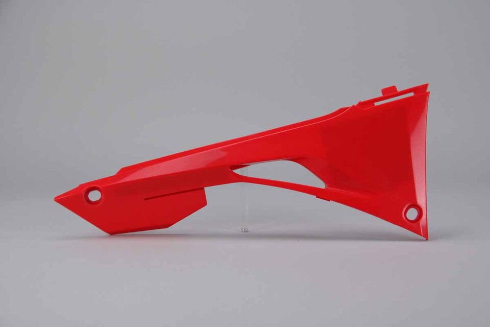 Right Side Acerbis Red Airbox Covers replacement plastics for 17-22 Honda CRF250, CRF450 dirt bikes.