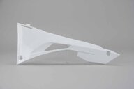 Left Side Acerbis White Airbox Covers replacement plastics for 17-22 Honda CRF250, CRF450 dirt bikes.