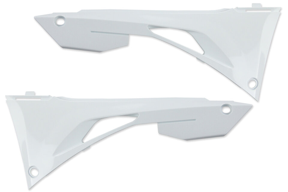 Polisport White Airbox Covers replacement plastics for 17-22 Honda CRF250, CRF450 dirt bikes