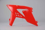 Left Side Polisport Red Radiator Shroud Set replacement plastics for 13-19 Beta RR dirt bikes.