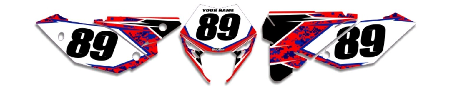 MX Graphics Dirt Bike Decals Beta Digital Camo Number Plates