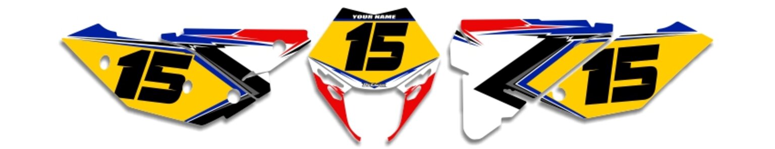 MX Graphics Dirt Bike Decals Beta T-15 Number Plates