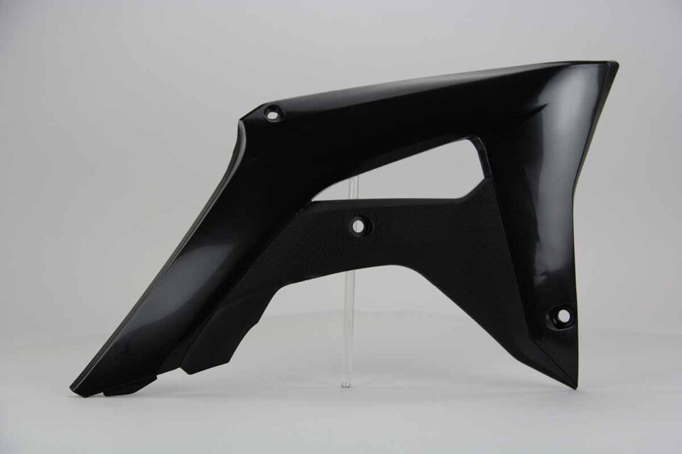 Right Side Acerbis Black Radiator Shroud Set replacement plastics for 17-22 Honda CRF250, CRF450 dirt bikes.