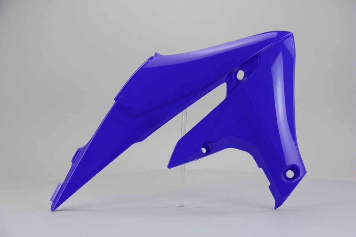 Right Side Polisport Blue Radiator Shroud Set replacement plastics for 18-24 Yamaha WRF, YZ250F, YZ450F dirt bikes.