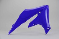 Right Side UFO Blue Radiator Shroud Set replacement plastics for 18-24 Yamaha WRF, YZ250F, YZ450F dirt bikes.