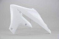 Left Side Polisport White Radiator Shroud Set replacement plastics for 18-24 Yamaha WRF, YZ250F, YZ450F dirt bikes.