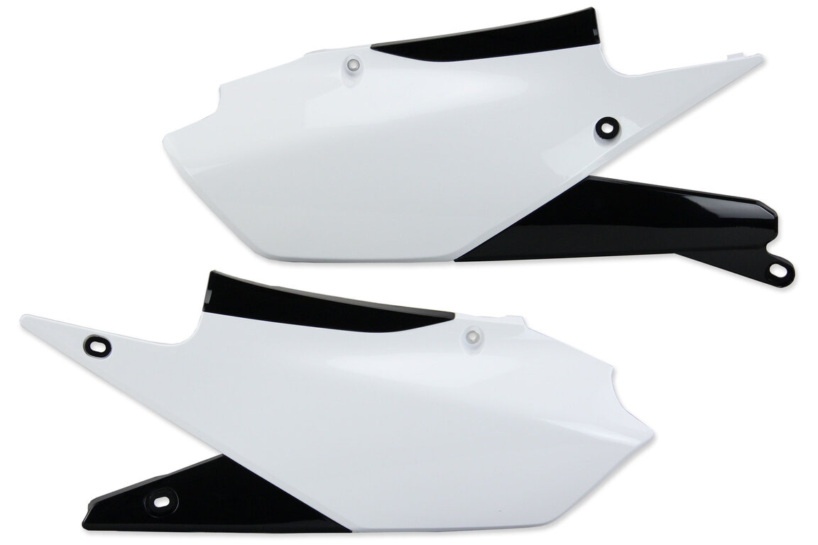 UFO White Side Number Plates for 18-24 Yamaha WRF, YZ250F, YZ450F