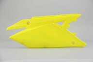 Right Side Polisport Yellow Side Number Plates replacement plastics for 18-25 Suzuki RMZ250, RMZ450 dirt bikes.