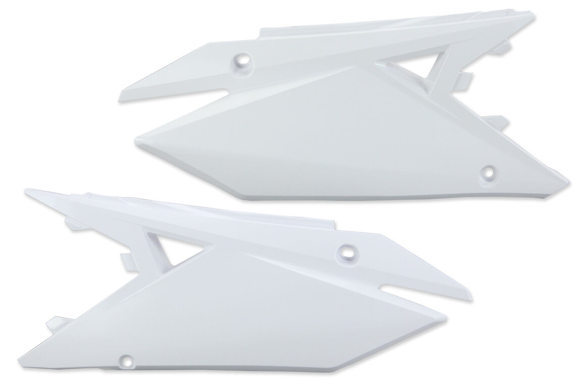 Polisport White Side Number Plates for 18-25 Suzuki RMZ250, RMZ450