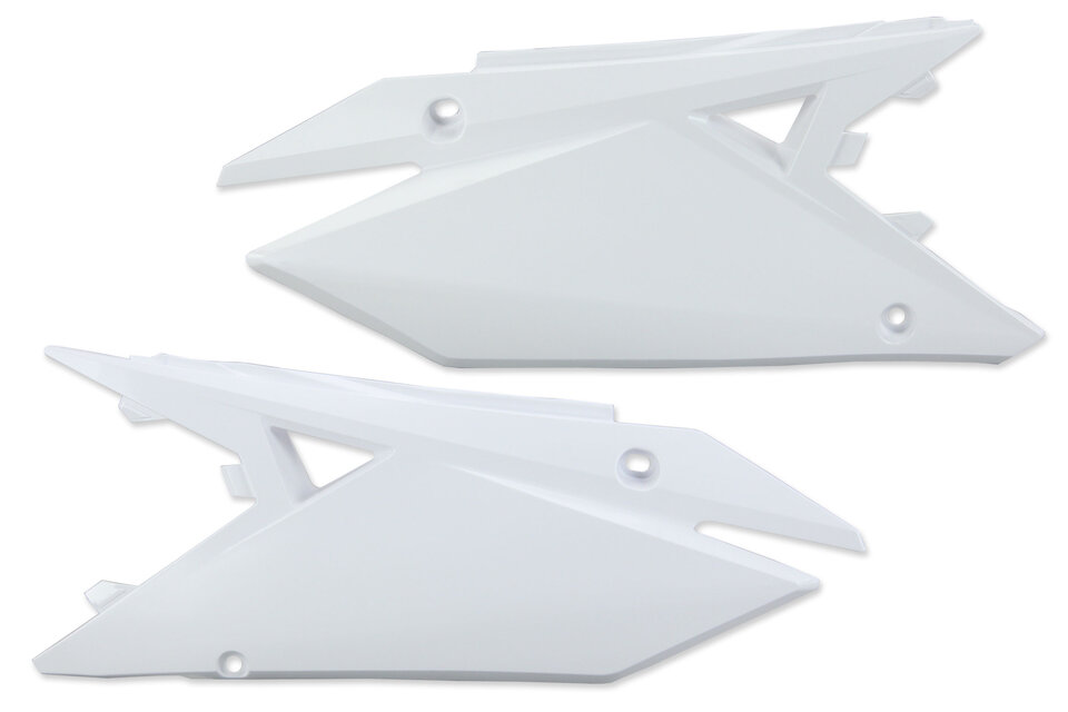 UFO White Side Number Plates for 18-25 Suzuki RMZ250, RMZ450