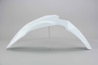 Polisport White Front Fender replacement plastics for 17-24 Honda CRF250, CRF450 dirt bikes 360 view