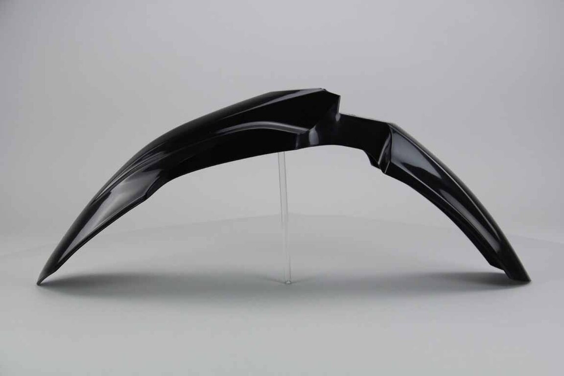 Polisport Black Front Fender replacement plastics for 17-24 Honda CRF250, CRF450 dirt bikes 360 view