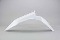 Polisport White Front Fender replacement plastics for 18-25 Suzuki RMZ250, RMZ450 dirt bikes 360 view